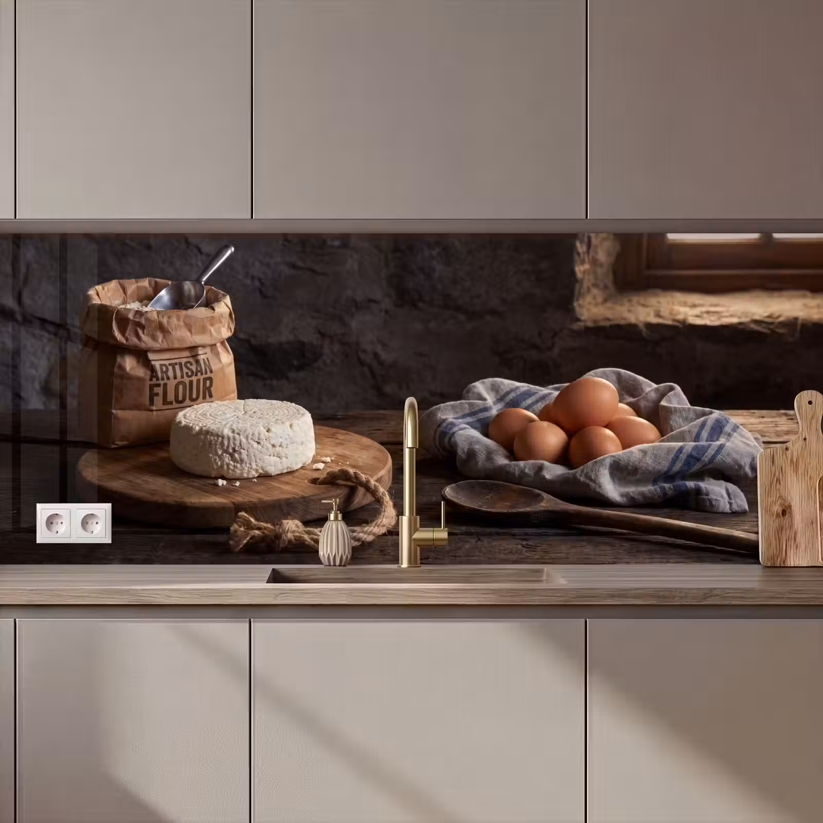 Keuken achterwand - Meel - Eieren - Eten — 1