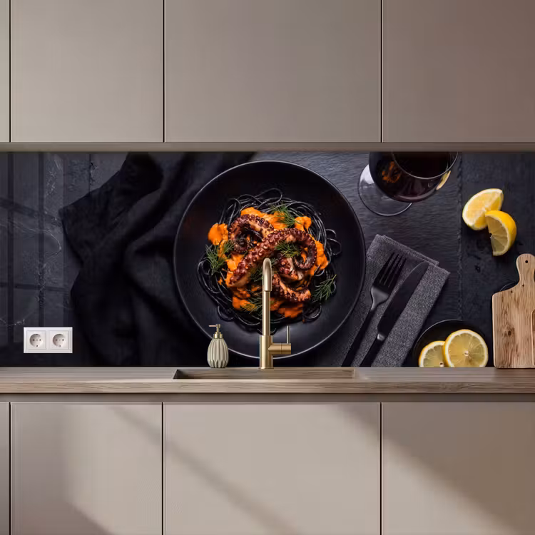 Keuken achterwand - Eten - Octopus - Modern — 1