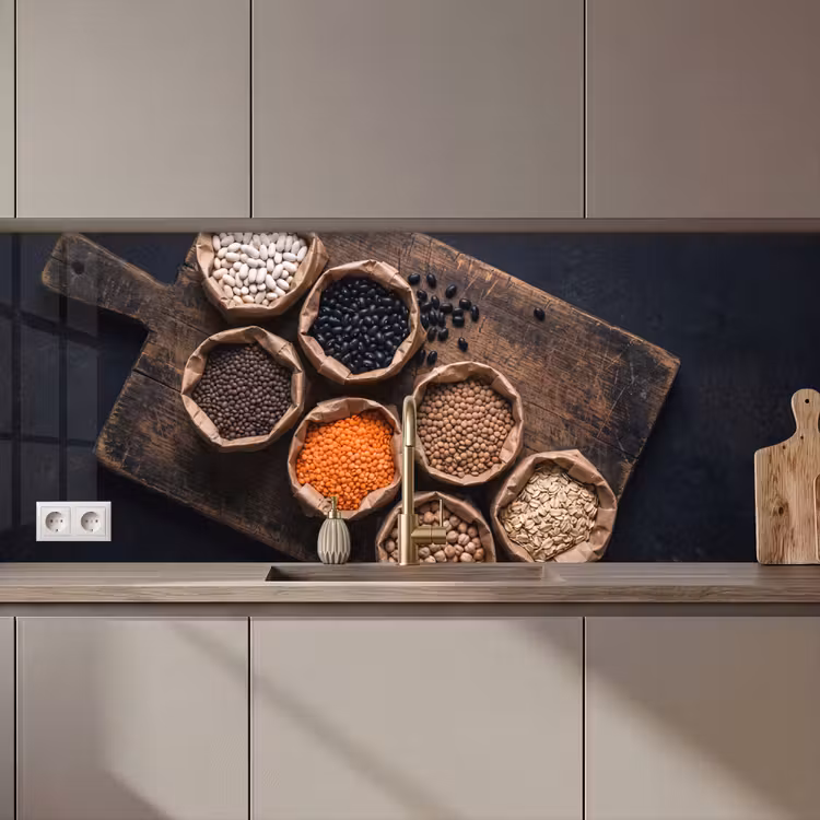 Keuken achterwand - Eten - Zakjes - Voeding — 1
