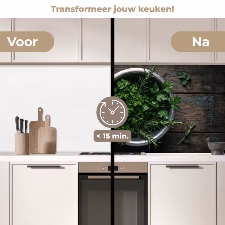 Keuken achterwand - Groenten - Hout - Eten — 2