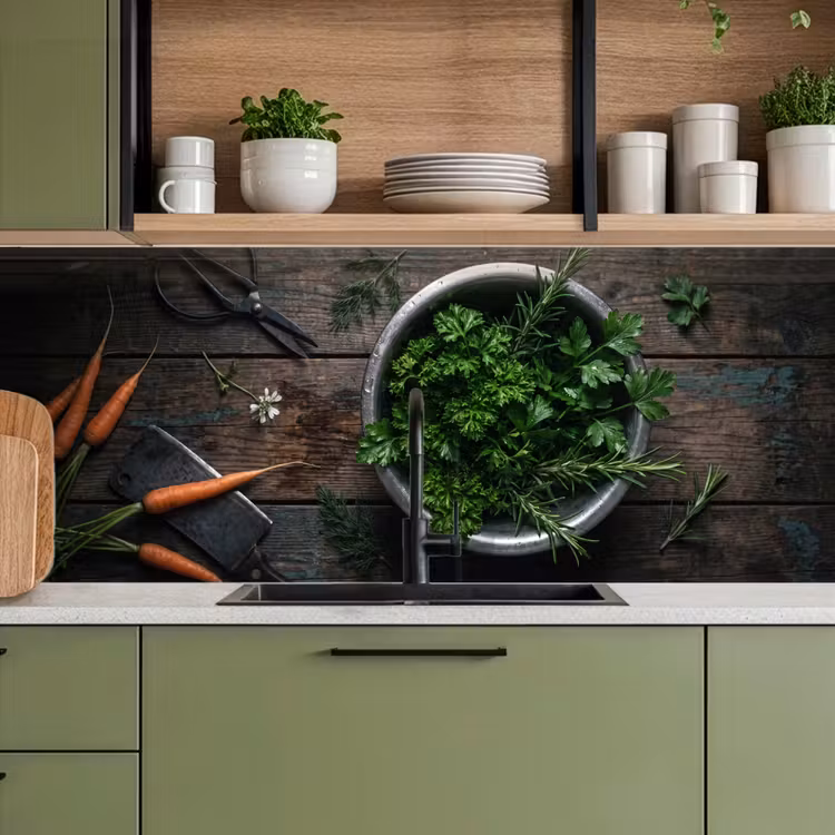 Keuken achterwand - Groenten - Hout - Eten — 5
