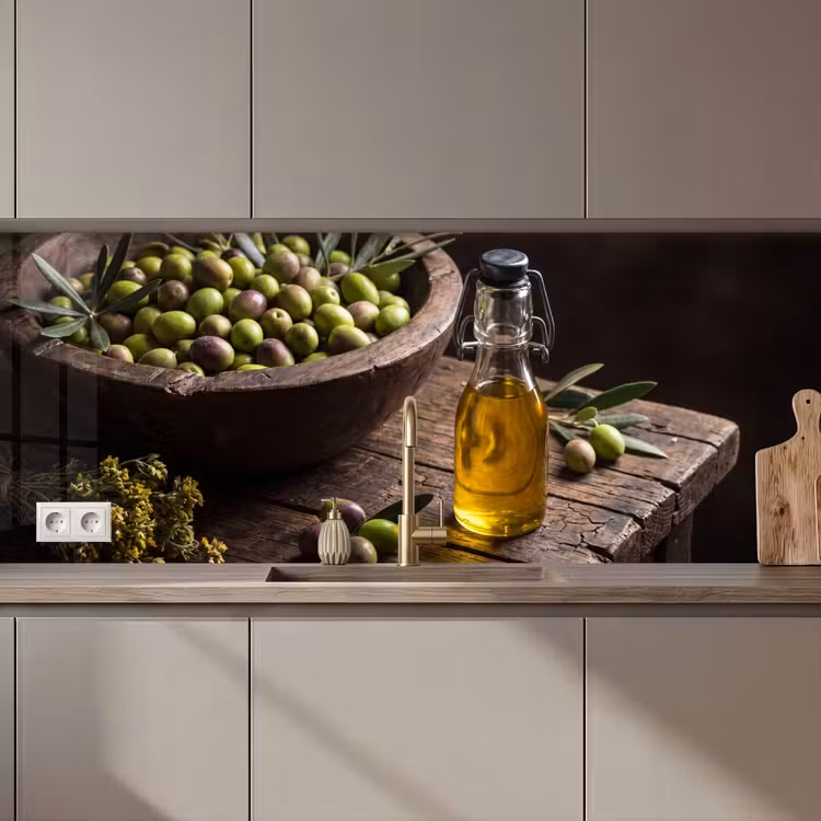 Keuken achterwand - Olijven - Eten - Rustiek — 1