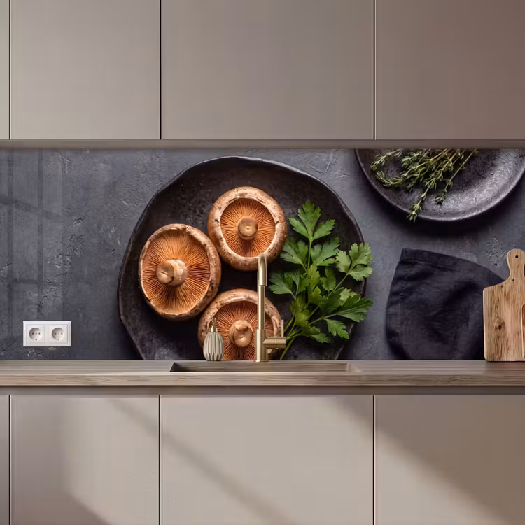 Keuken achterwand - Paddestoelen - Kruiden - Eten — 1
