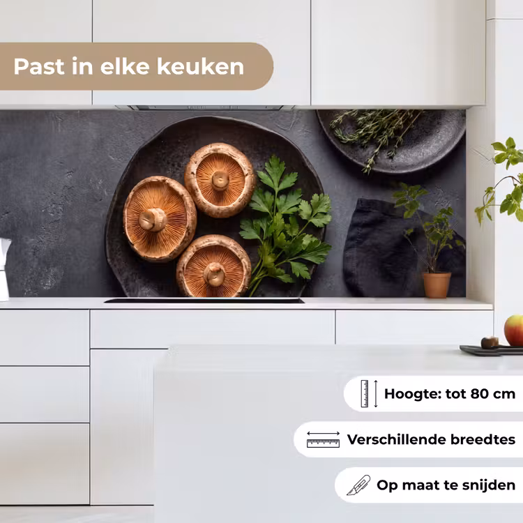 Keuken achterwand - Paddestoelen - Kruiden - Eten — 4