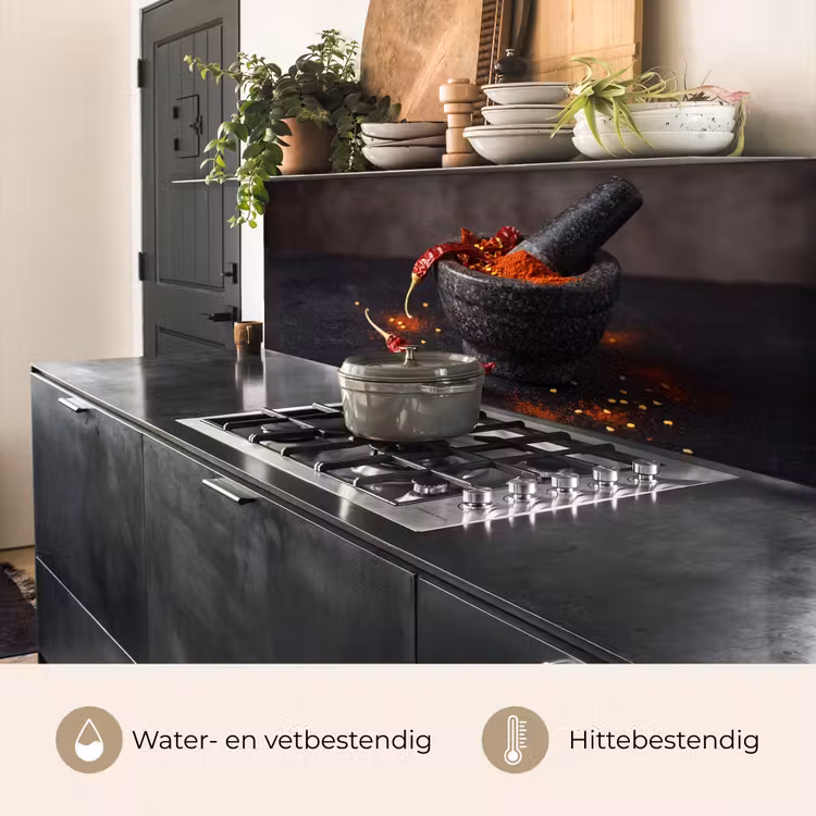 Keuken achterwand - Specerijen - Vijzel - Rood — 3