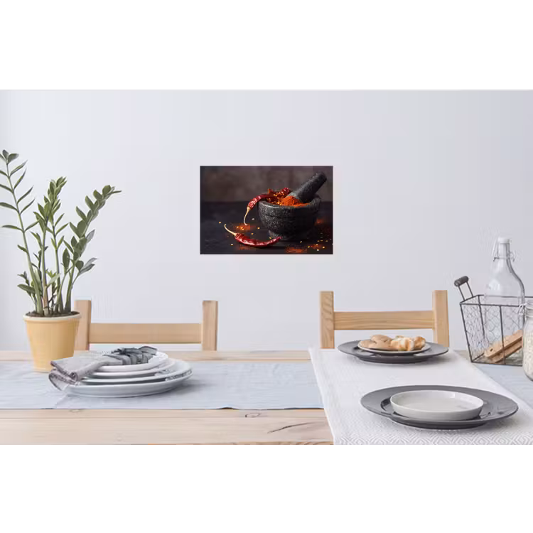 Muursticker - Specerijen - Vijzel - Rood — 3