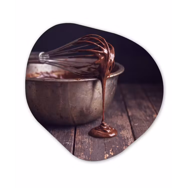 Organische schilderij - Aluminium - Chocolade - Beslag - Eten — 1