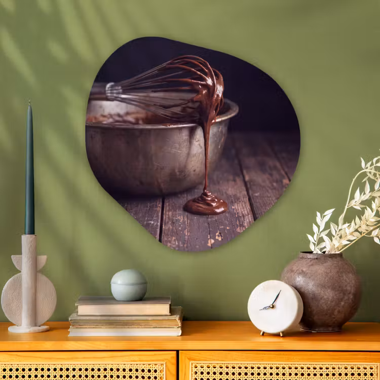 Organische schilderij - Aluminium - Chocolade - Beslag - Eten — 2