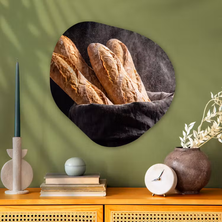 Organische schilderij - Aluminium - Brood - Zak - Eten — 2