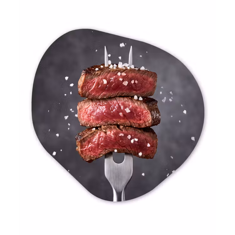 Organische schilderij - Aluminium - Eten - Vlees - Zout — 1