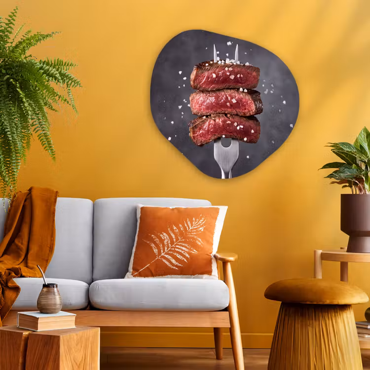 Organische schilderij - Aluminium - Eten - Vlees - Zout — 3