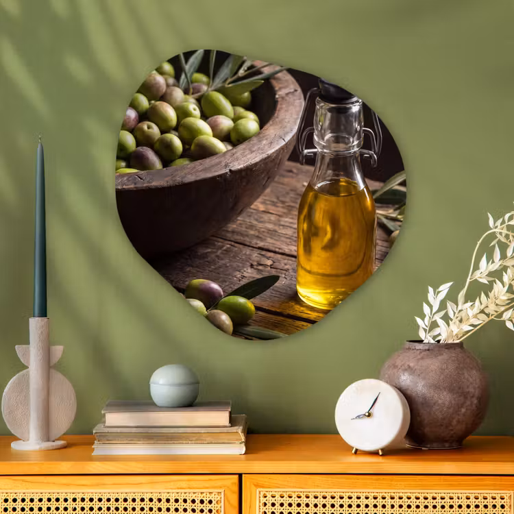 Organische schilderij - Aluminium - Olijven - Eten - Rustiek — 2