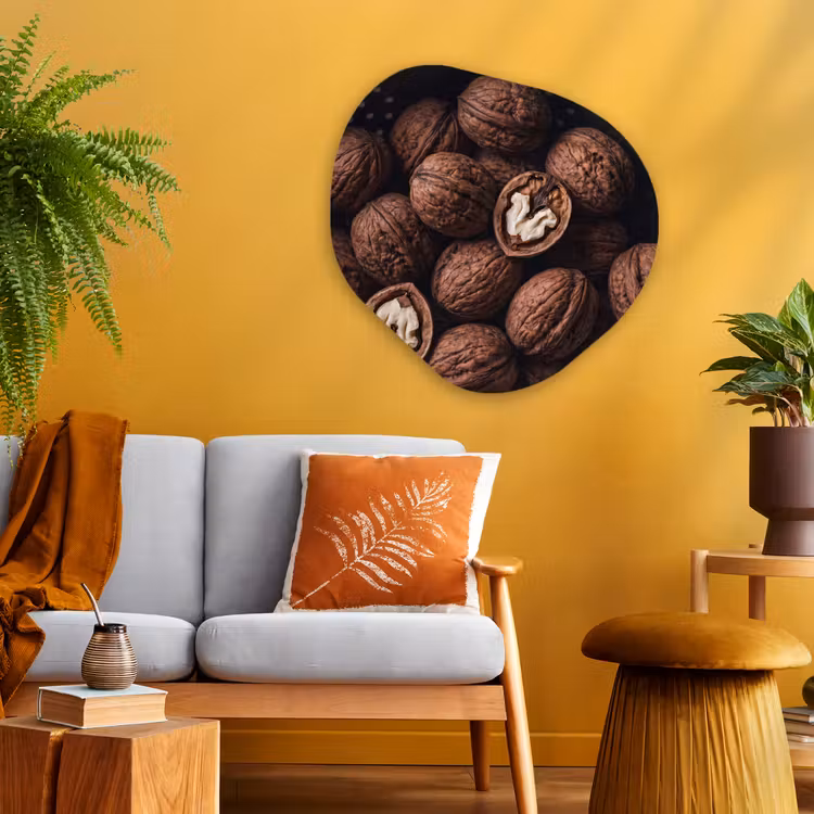 Organische schilderij - Aluminium - Walnoot - Eten - Donker — 3