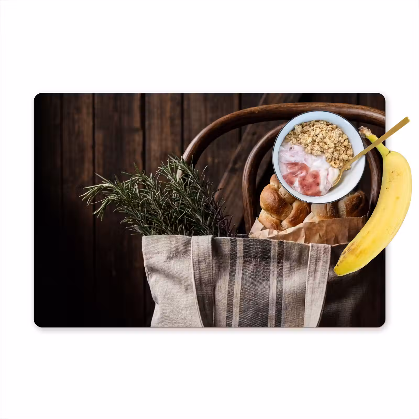 Placemat - 6 stuks - Brood - Kruiden - Eten — 1