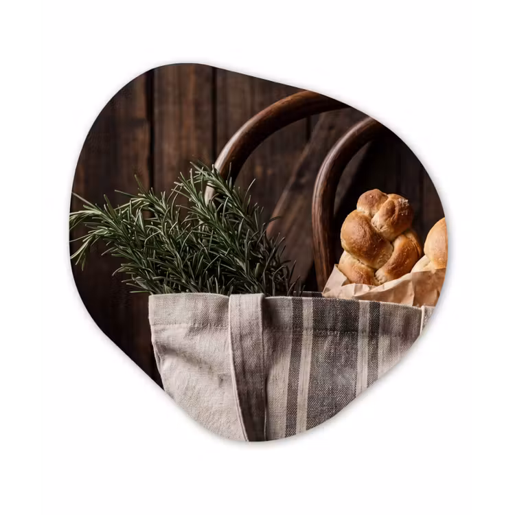 Organisch schilderij - Forex - Brood - Kruiden - Eten — 1