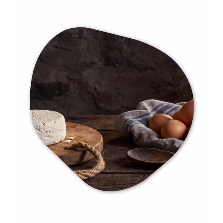 Organisch schilderij - Forex - Meel - Eieren - Eten — 1