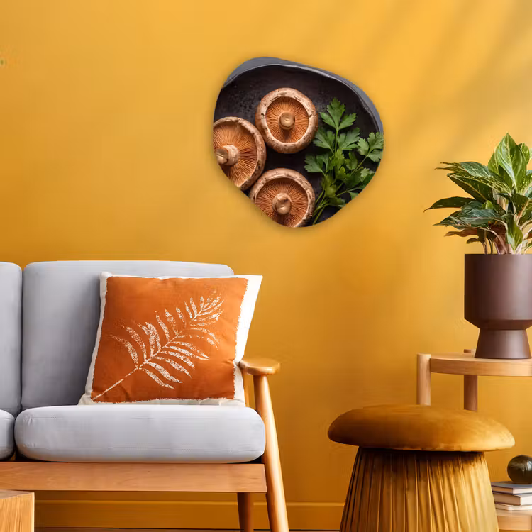 Organisch schilderij - Forex - Paddestoelen - Kruiden - Eten — 3