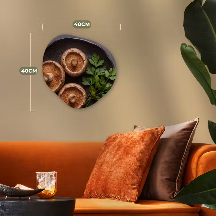 Organisch schilderij - Forex - Paddestoelen - Kruiden - Eten — 4
