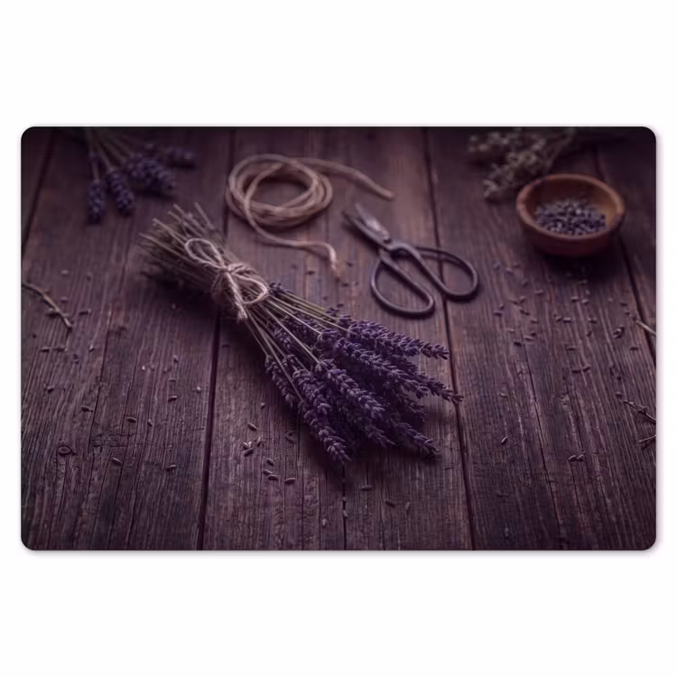 Placemat - 6 stuks - Bloemen - Rustiek - Paars — 7