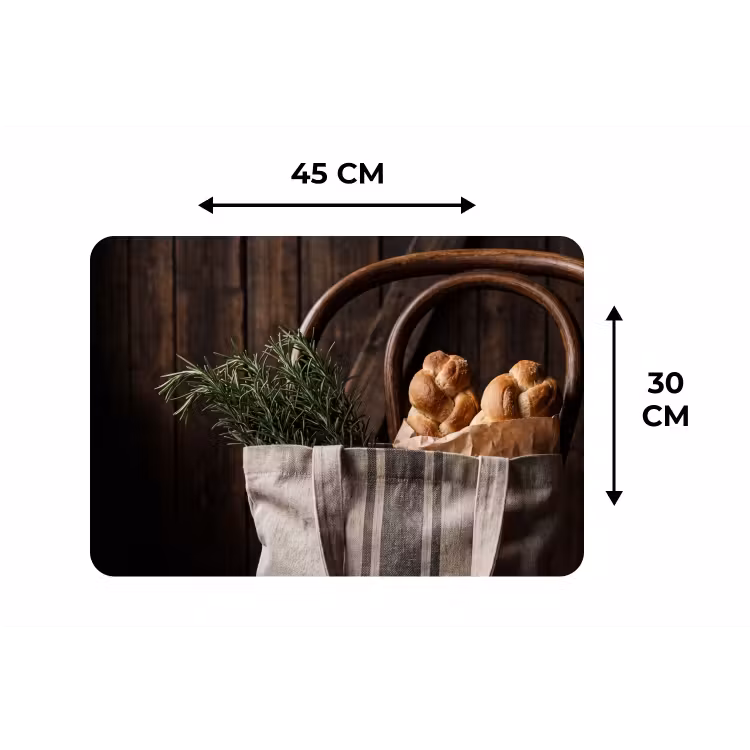 Placemat - 6 stuks - Brood - Kruiden - Eten — 3