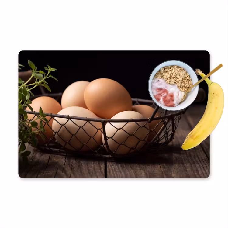 Placemat - 6 stuks - Eieren - Mand - Eten — 1
