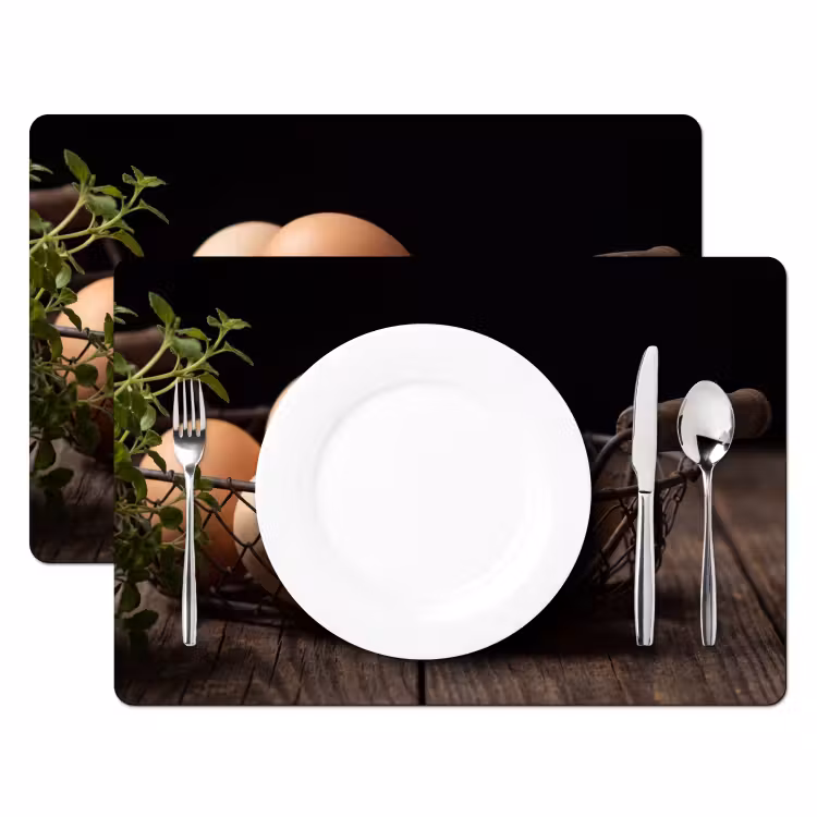Placemat - 6 stuks - Eieren - Mand - Eten — 2