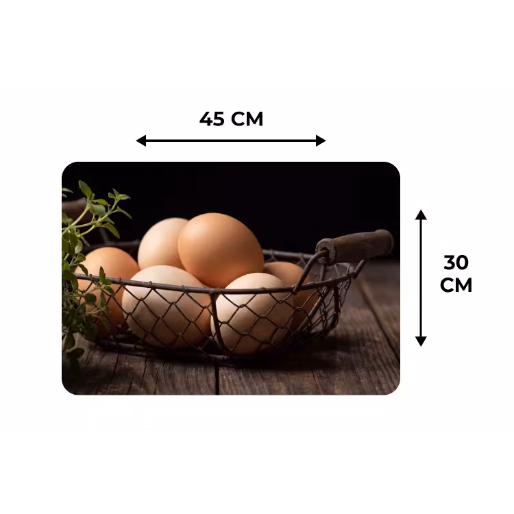 Placemat - 6 stuks - Eieren - Mand - Eten — 3