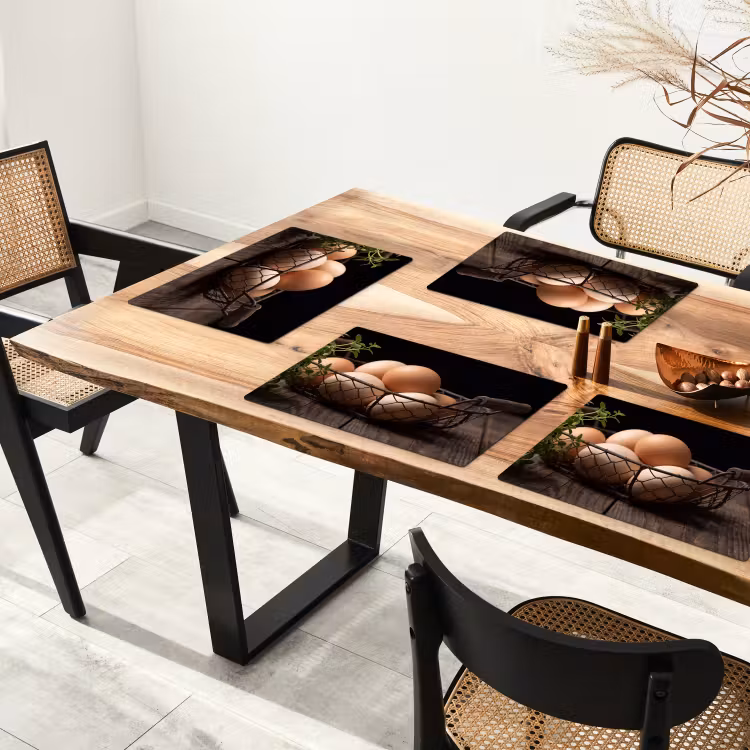 Placemat - 6 stuks - Eieren - Mand - Eten — 5