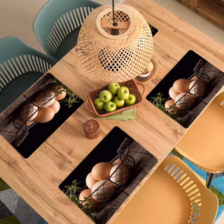 Placemat - 6 stuks - Eieren - Mand - Eten — 6