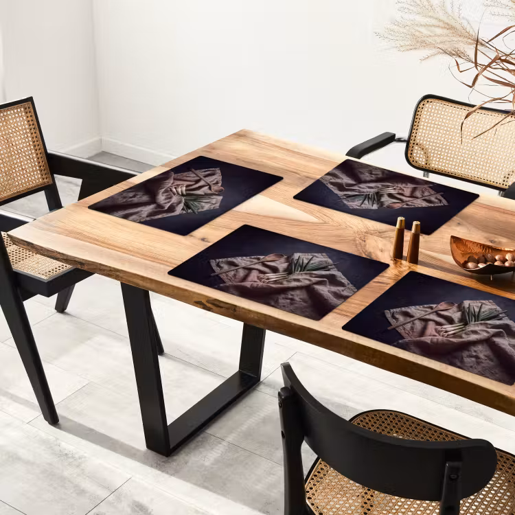 Placemat - 6 stuks - Eten - Lepel - Rustiek — 5