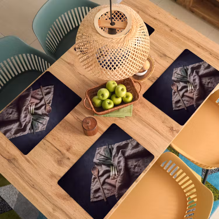 Placemat - 6 stuks - Eten - Lepel - Rustiek — 6