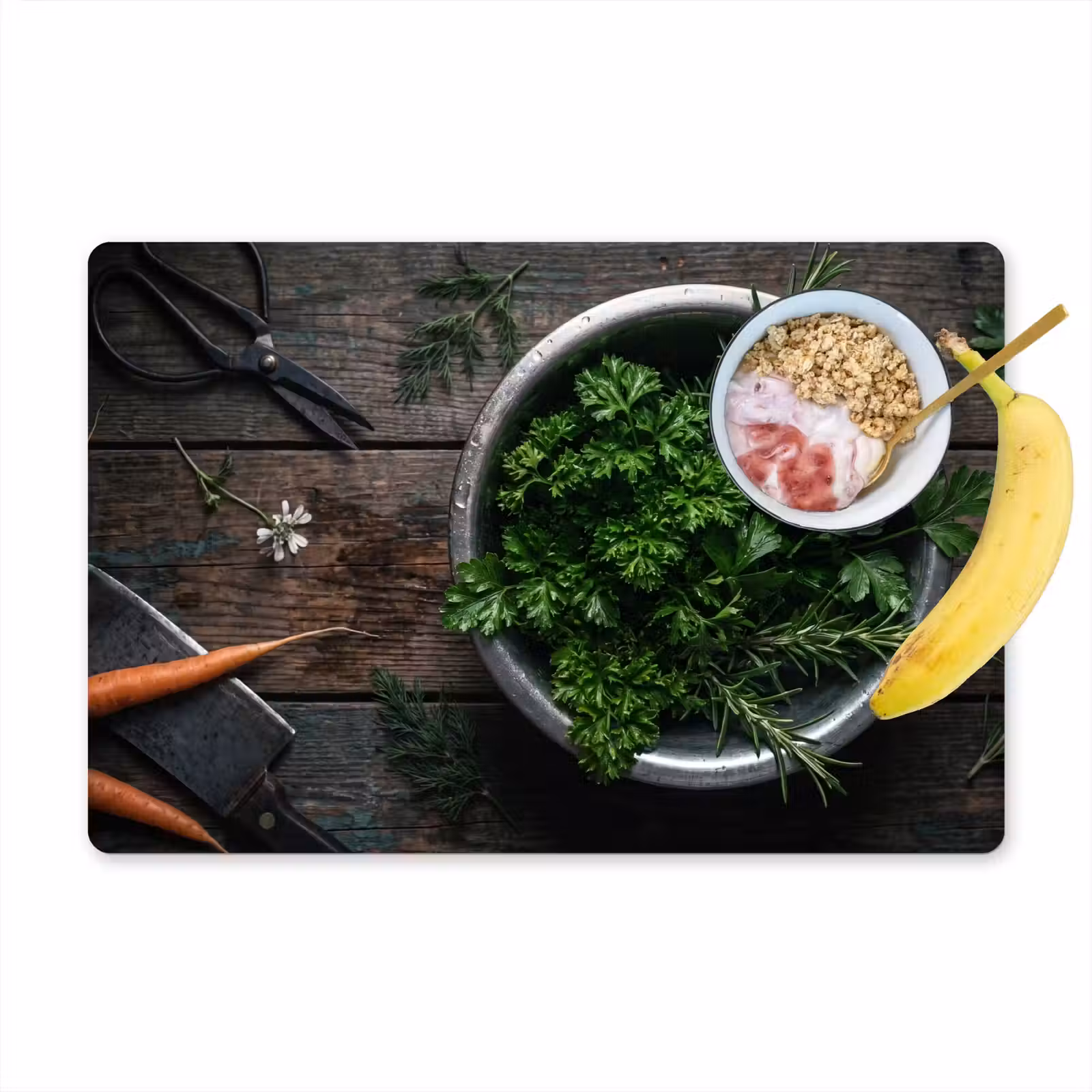 Placemat - 6 stuks - Groenten - Hout - Eten — 1