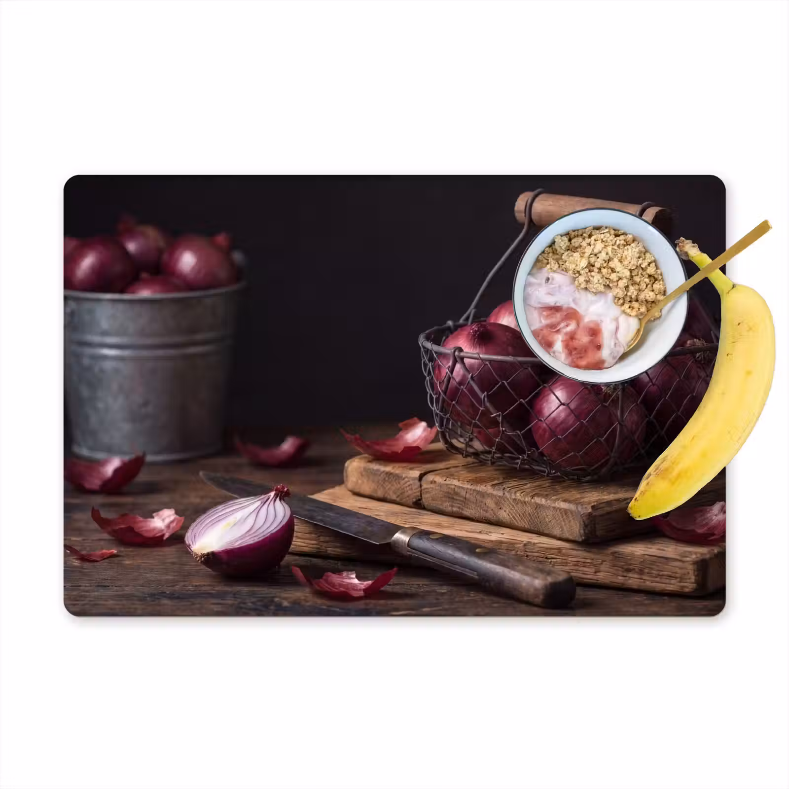 Placemat - 6 stuks - Ui - Eten - Rustiek — 1