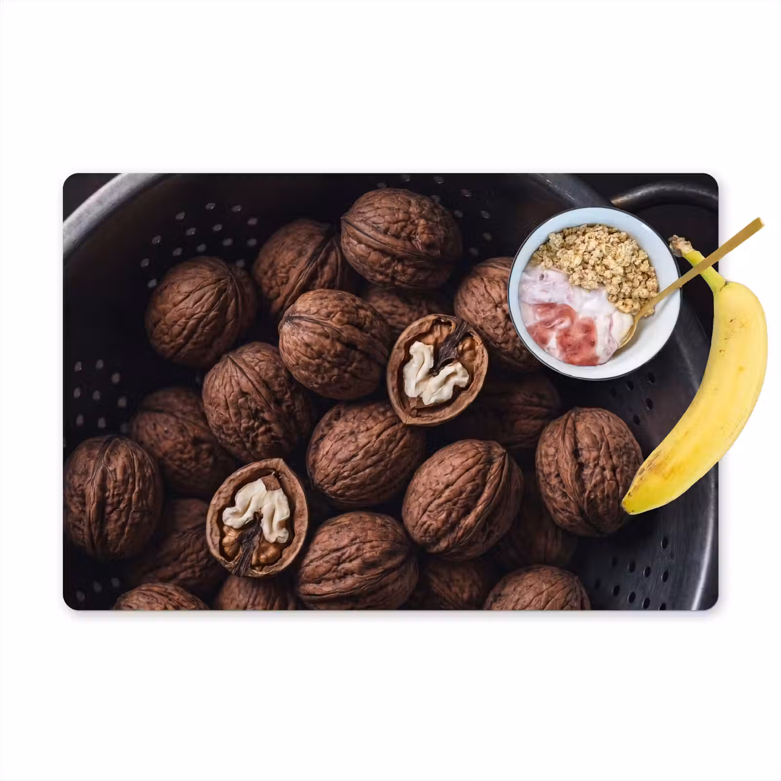 Placemat - 6 stuks - Walnoot - Eten - Donker — 1