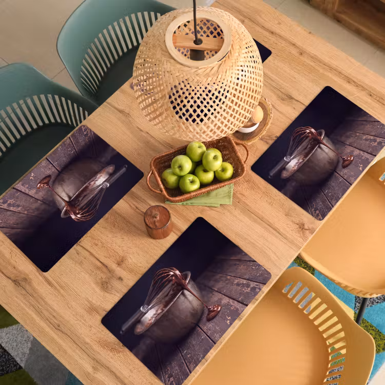 Placemat - 6 stuks - Chocolade - Beslag - Eten — 6