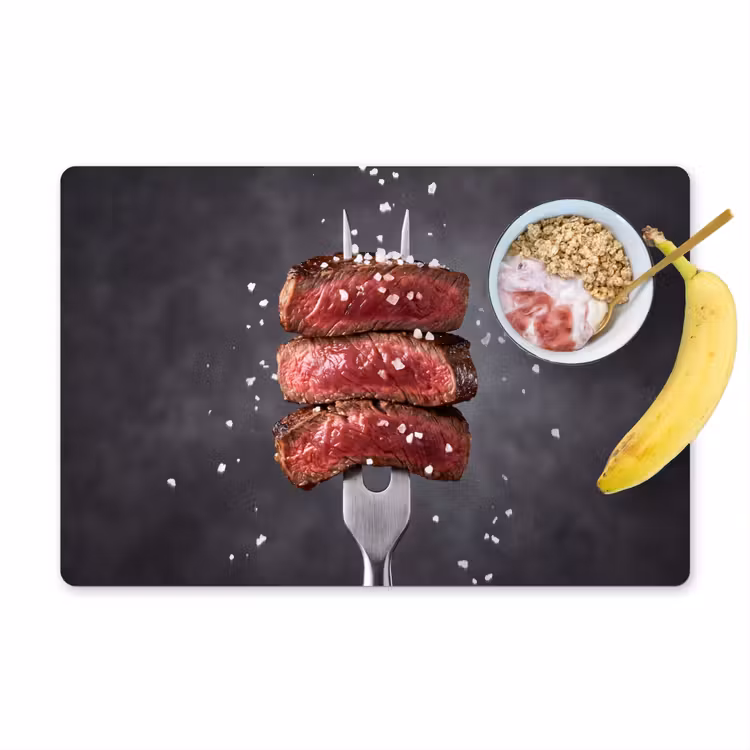 Placemat - 6 stuks - Eten - Vlees - Zout — 1