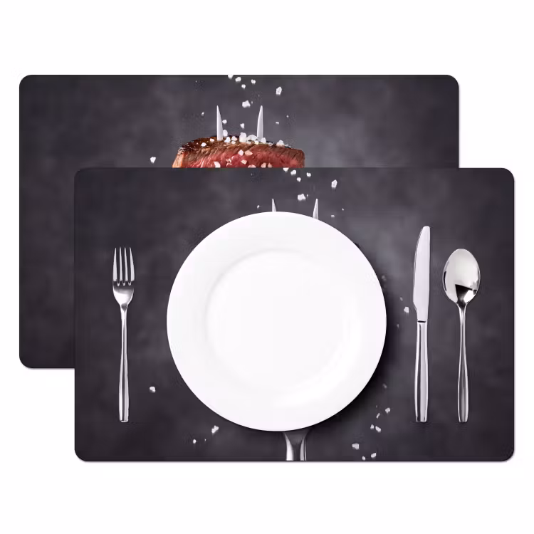 Placemat - 6 stuks - Eten - Vlees - Zout — 2