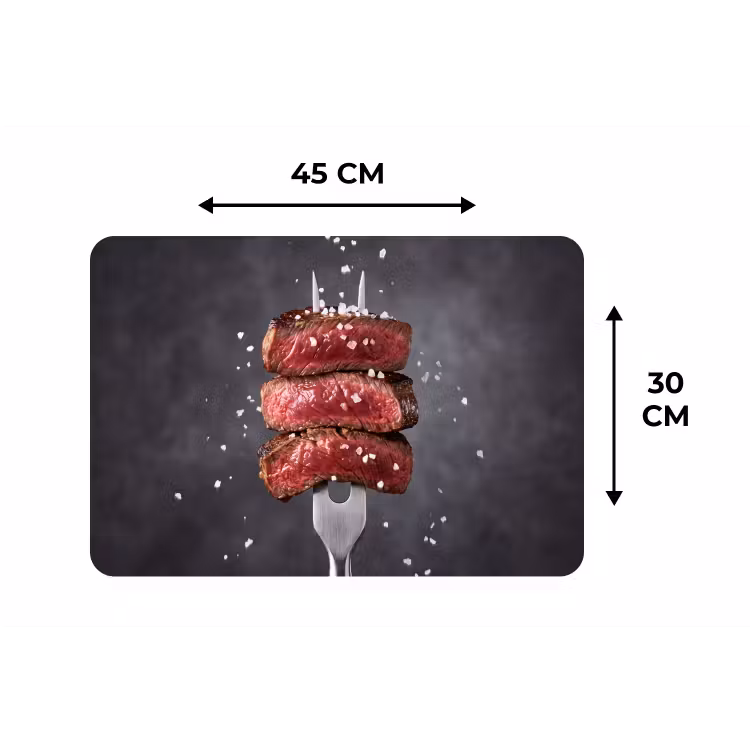Placemat - 6 stuks - Eten - Vlees - Zout — 3