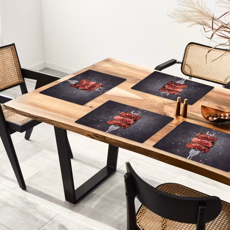 Placemat - 6 stuks - Eten - Vlees - Zout — 5