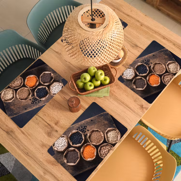 Placemat - 6 stuks - Eten - Zakjes - Voeding — 6