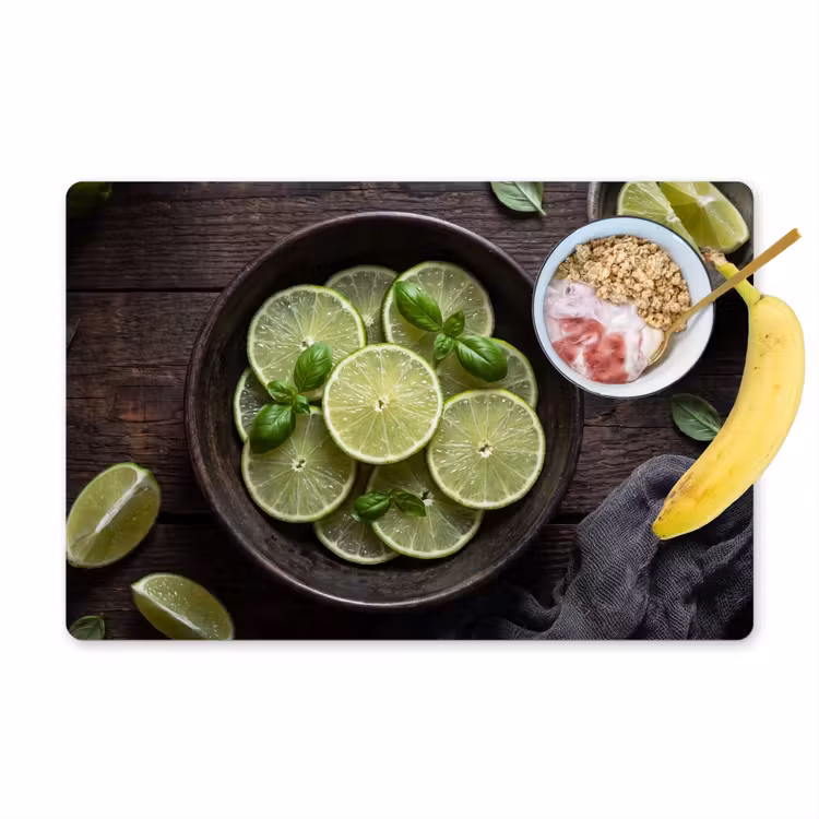 Placemat - 6 stuks - Fruit - Groen - Eten — 1