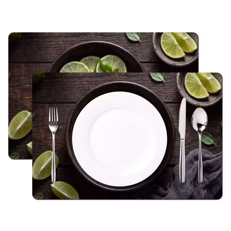 Placemat - 6 stuks - Fruit - Groen - Eten — 2