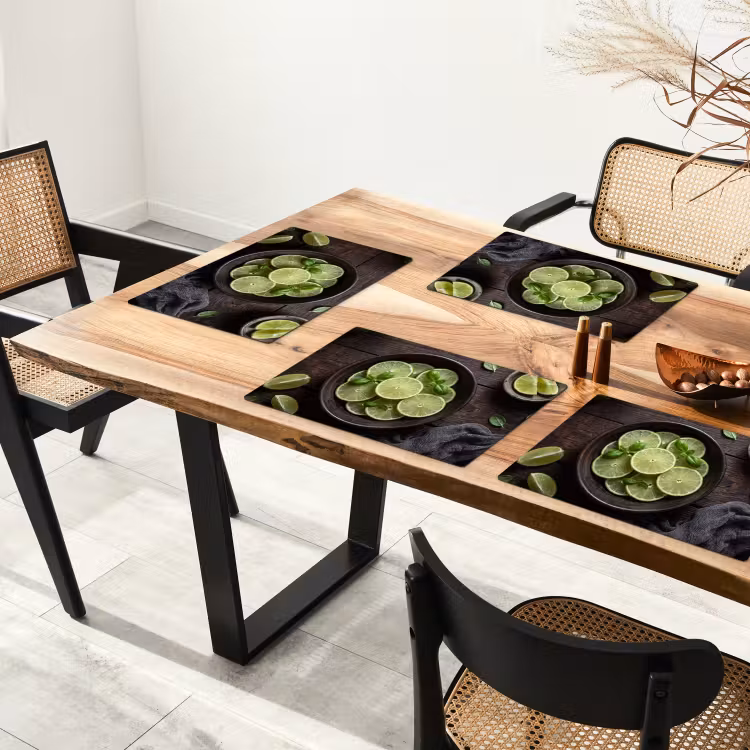 Placemat - 6 stuks - Fruit - Groen - Eten — 5