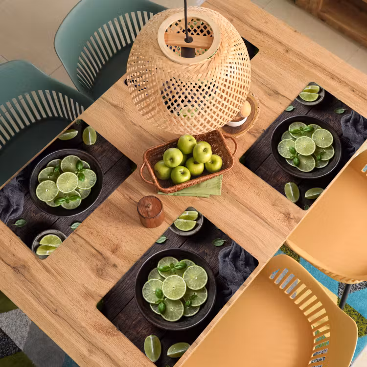 Placemat - 6 stuks - Fruit - Groen - Eten — 6