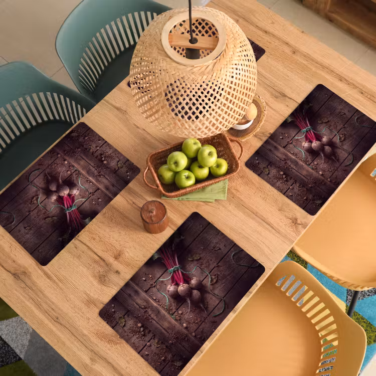 Placemat - 6 stuks - Groente - Bieten - Rustiek — 6