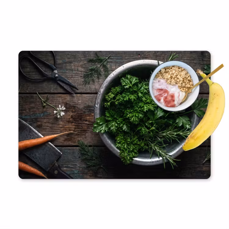 Placemat - 6 stuks - Groenten - Hout - Eten — 1