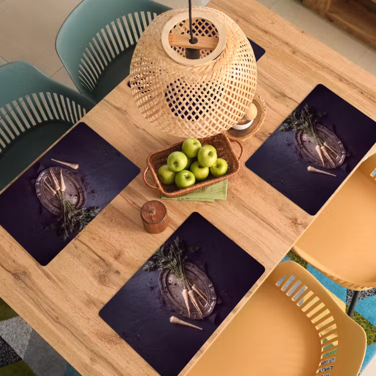 Placemat - 6 stuks - Groenten - Still-leven - Donker — 6