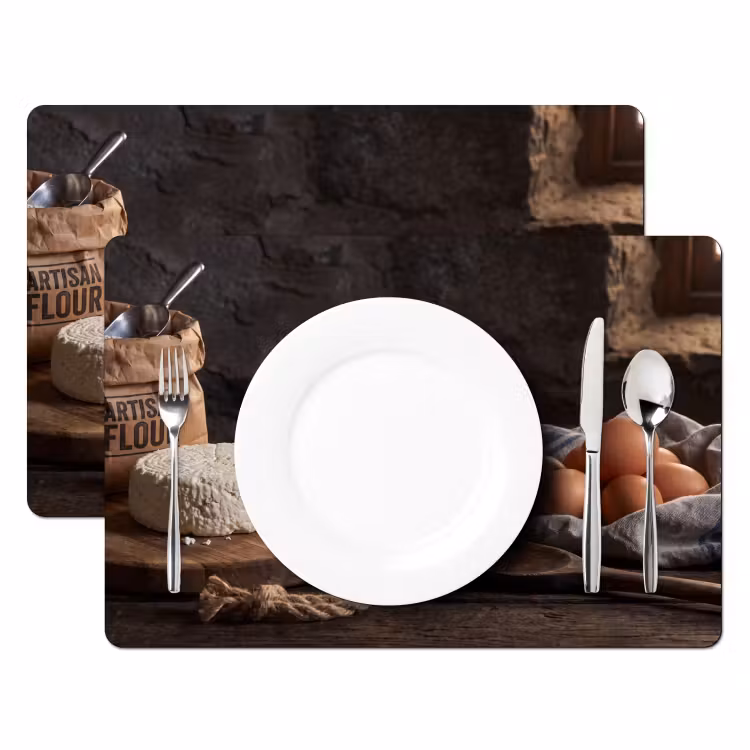 Placemat - 6 stuks - Meel - Eieren - Eten — 2