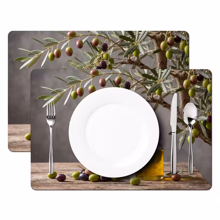 Placemat - 6 stuks - Olijfboom - Olijven - Natuur — 2