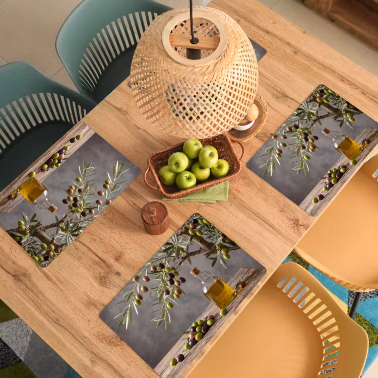Placemat - 6 stuks - Olijfboom - Olijven - Natuur — 6